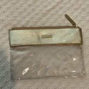 Lilly Pulitzer Metallic Gold and Clear Clutch